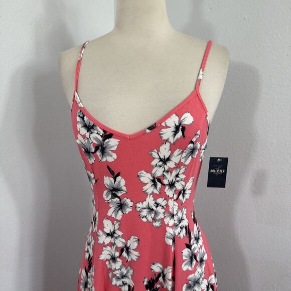 Hollister Mini Dress Womens Small Floral Babydoll Cottagecore 90s Y2K - Picture 2 of 9